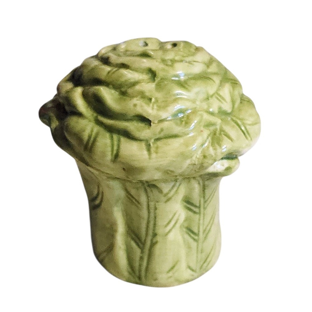 🔥  Vintage Japanese‎ Ceramic Lettuce Or Cabbage Salt Shaker Farmhouse 🔥